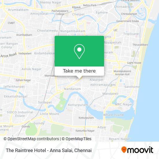 The Raintree Hotel - Anna Salai map