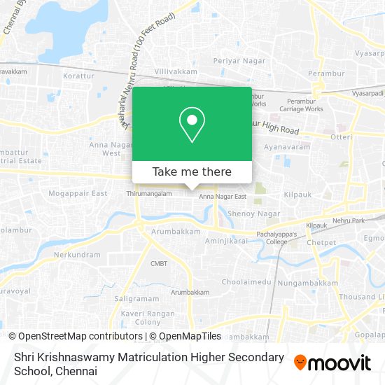 Shri Krishnaswamy Matriculation Higher Secondary School map