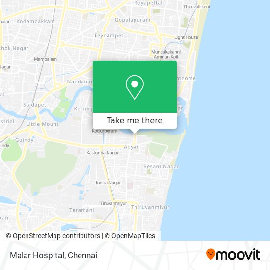 Malar Hospital map