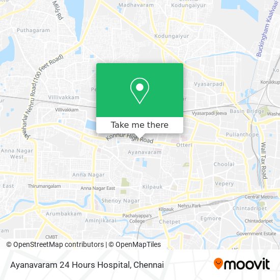 Ayanavaram 24 Hours Hospital map