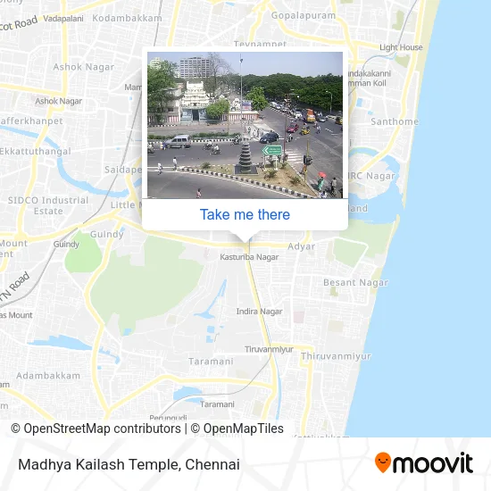 Madhya Kailash Temple map