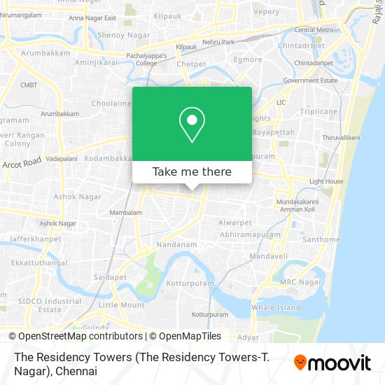 The Residency Towers (The Residency Towers-T. Nagar) map