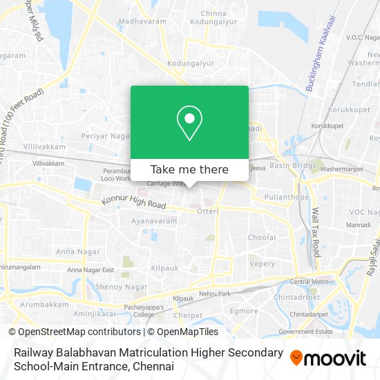 Railway Balabhavan Matriculation Higher Secondary School-Main Entrance map