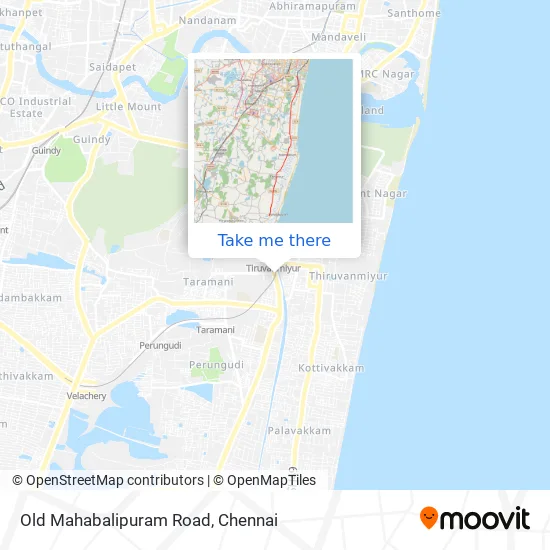 Old Mahabalipuram Road map
