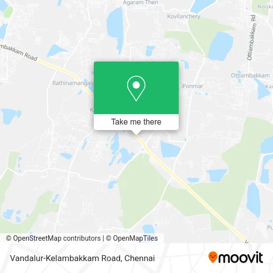 Vandalur-Kelambakkam Road map