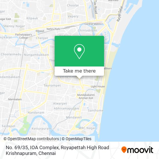 No. 69 / 35, IOA Complex, Royapettah High Road Krishnapuram map