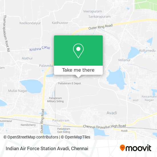 Indian Air Force Station Avadi map