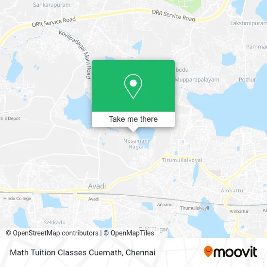 Math Tuition Classes Cuemath map
