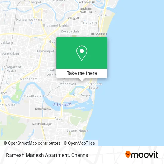 Ramesh Manesh Apartment map