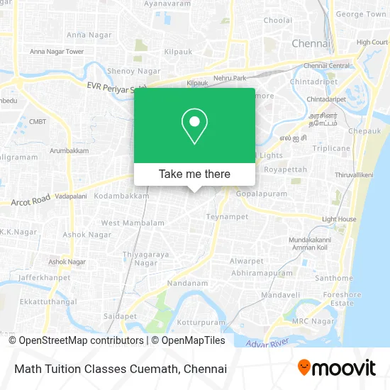 Math Tuition Classes Cuemath map