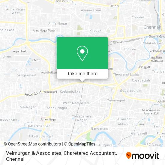 Velmurgan & Associates, Charetered Accountant map