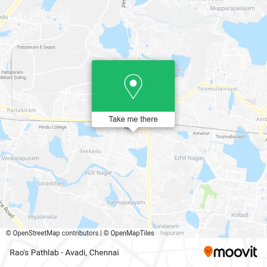 Rao's Pathlab - Avadi map
