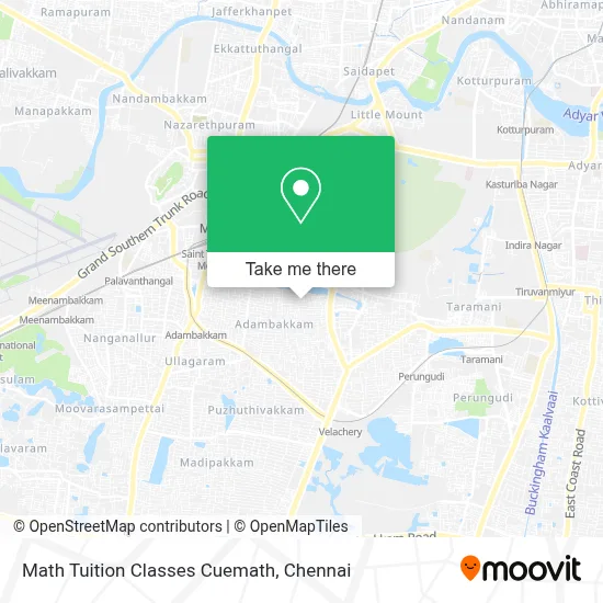 Math Tuition Classes Cuemath map