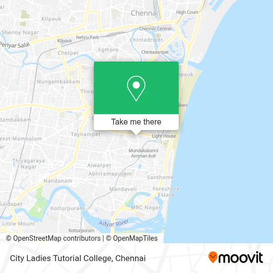City Ladies Tutorial College map