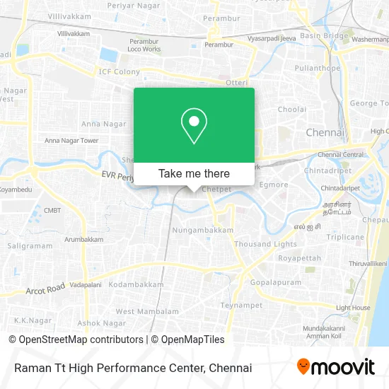 Raman Tt High Performance Center map