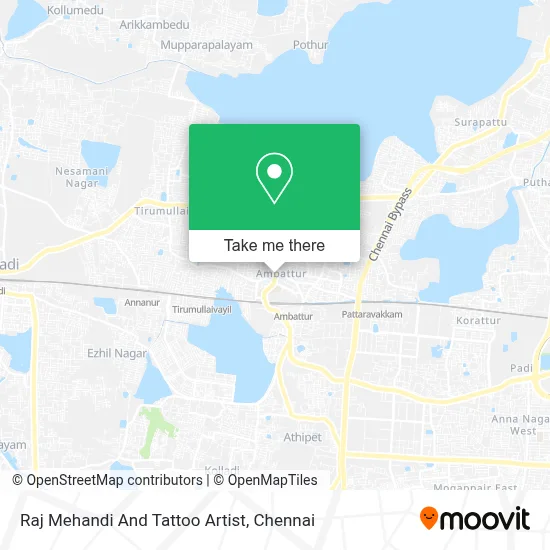 Raj Mehandi And Tattoo Artist map