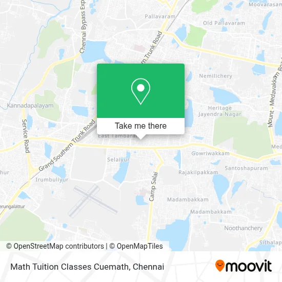 Math Tuition Classes Cuemath map