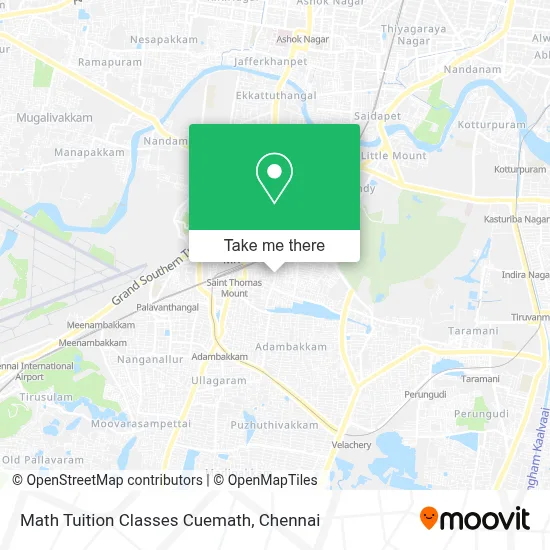 Math Tuition Classes Cuemath map