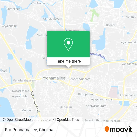Rto Poonamallee map