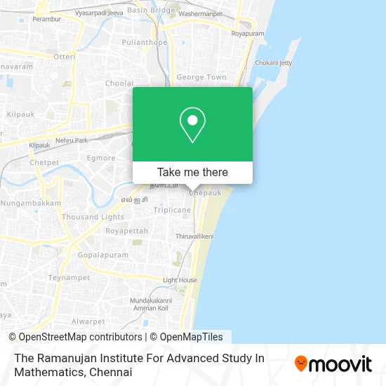 The Ramanujan Institute For Advanced Study In Mathematics map