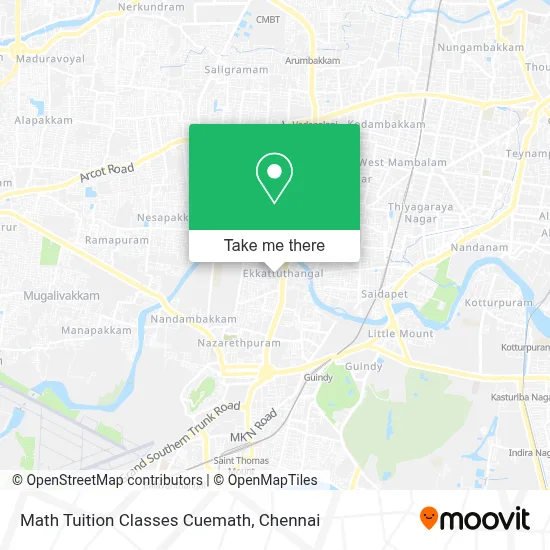 Math Tuition Classes Cuemath map