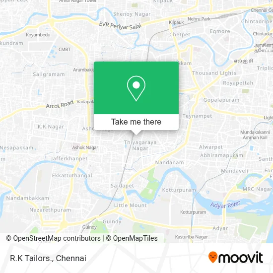 R.K Tailors. map