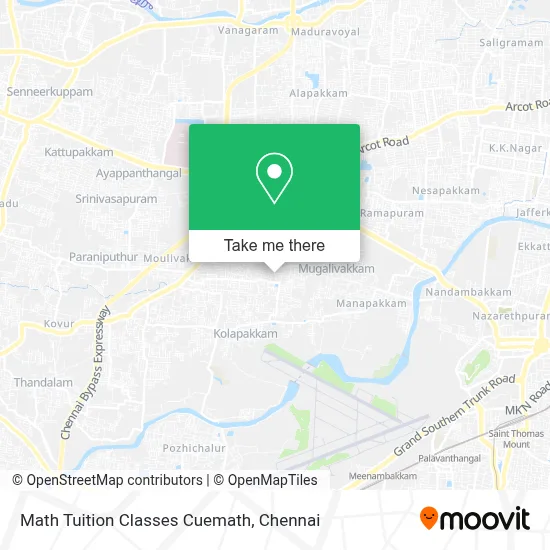 Math Tuition Classes Cuemath map