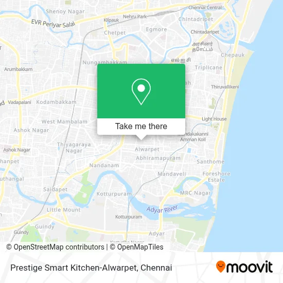 Prestige Smart Kitchen-Alwarpet map