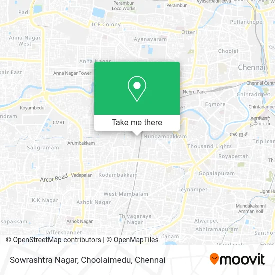 Sowrashtra Nagar, Choolaimedu map