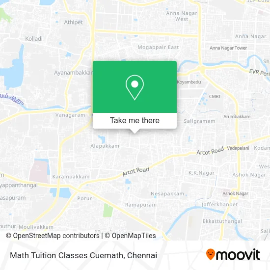 Math Tuition Classes Cuemath map