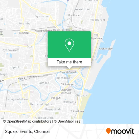 Square Events map