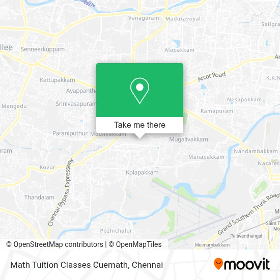 Math Tuition Classes Cuemath map