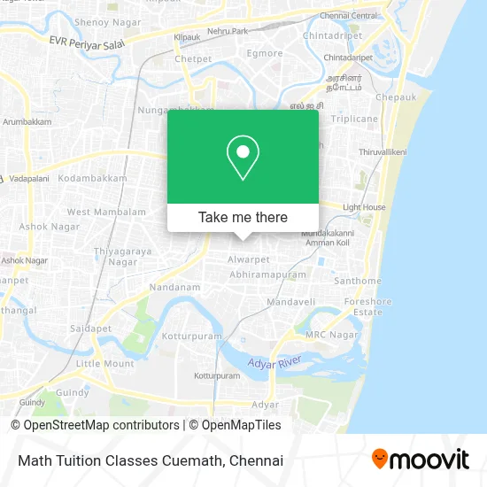 Math Tuition Classes Cuemath map