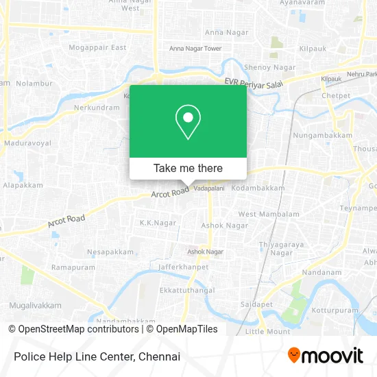 Police Help Line Center map