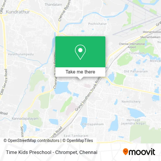 Time Kids Preschool  - Chrompet map