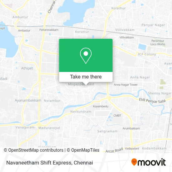 Navaneetham Shift Express map