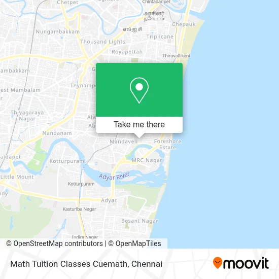 Math Tuition Classes Cuemath map