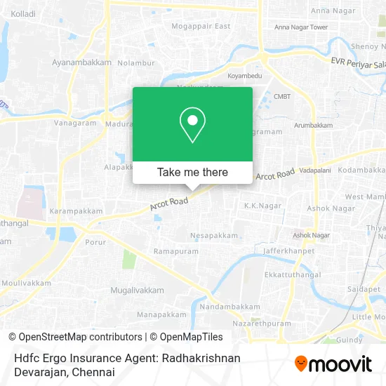 Hdfc Ergo Insurance Agent: Radhakrishnan Devarajan map