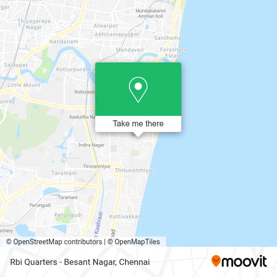 Rbi Quarters - Besant Nagar map