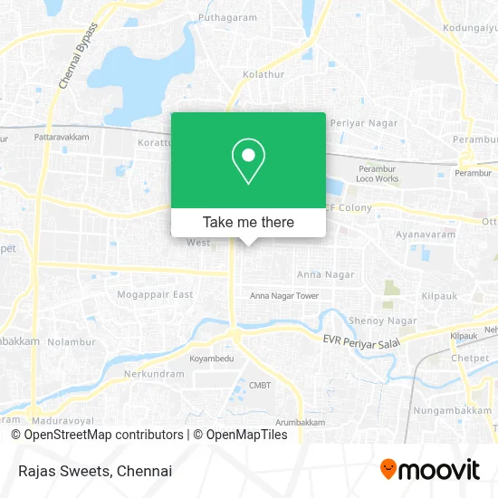 Rajas Sweets map