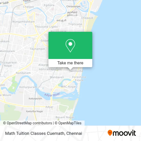 Math Tuition Classes Cuemath map