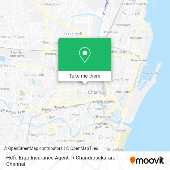 Hdfc Ergo Insurance Agent: R Chandrasekaran map