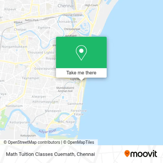Math Tuition Classes Cuemath map