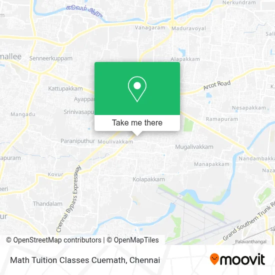 Math Tuition Classes Cuemath map