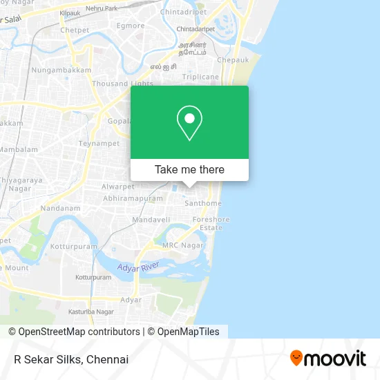 R Sekar Silks map