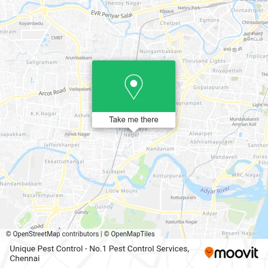 Unique Pest Control - No.1 Pest Control Services map