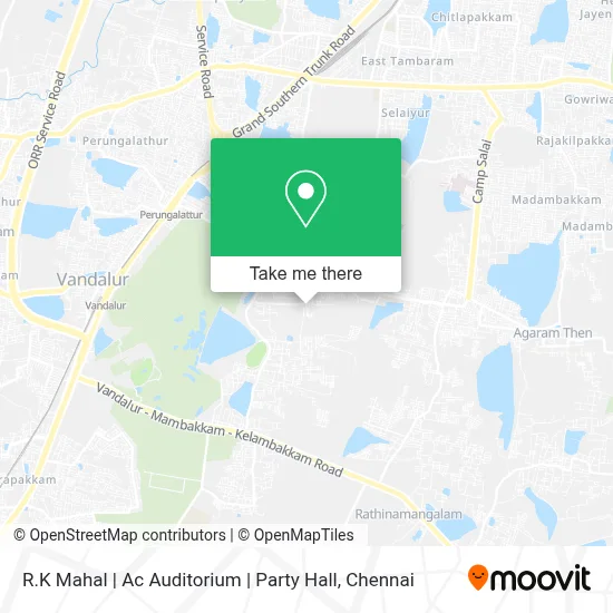 R.K Mahal | Ac Auditorium | Party Hall map