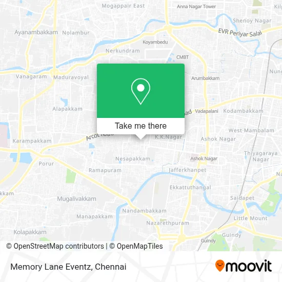 Memory Lane Eventz map