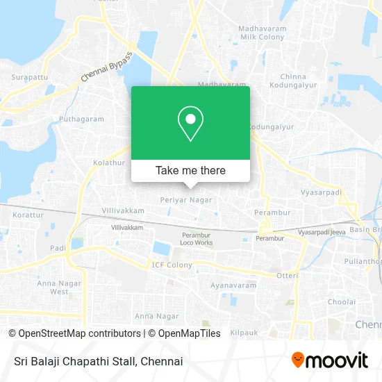 Sri Balaji Chapathi Stall map