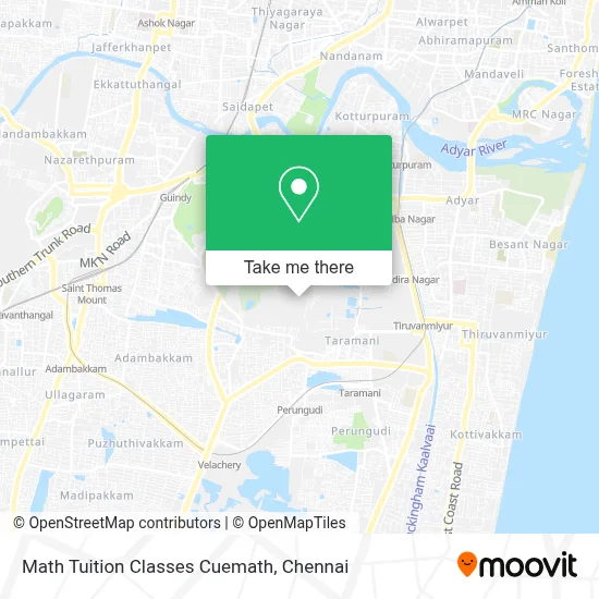 Math Tuition Classes Cuemath map